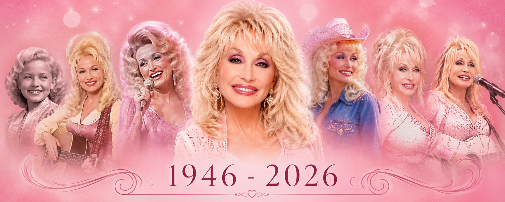 Dolly Parton memorial banner