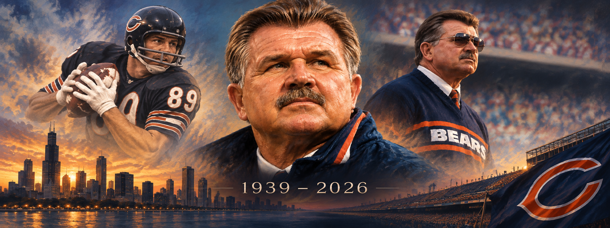 Mike Ditka memorial banner