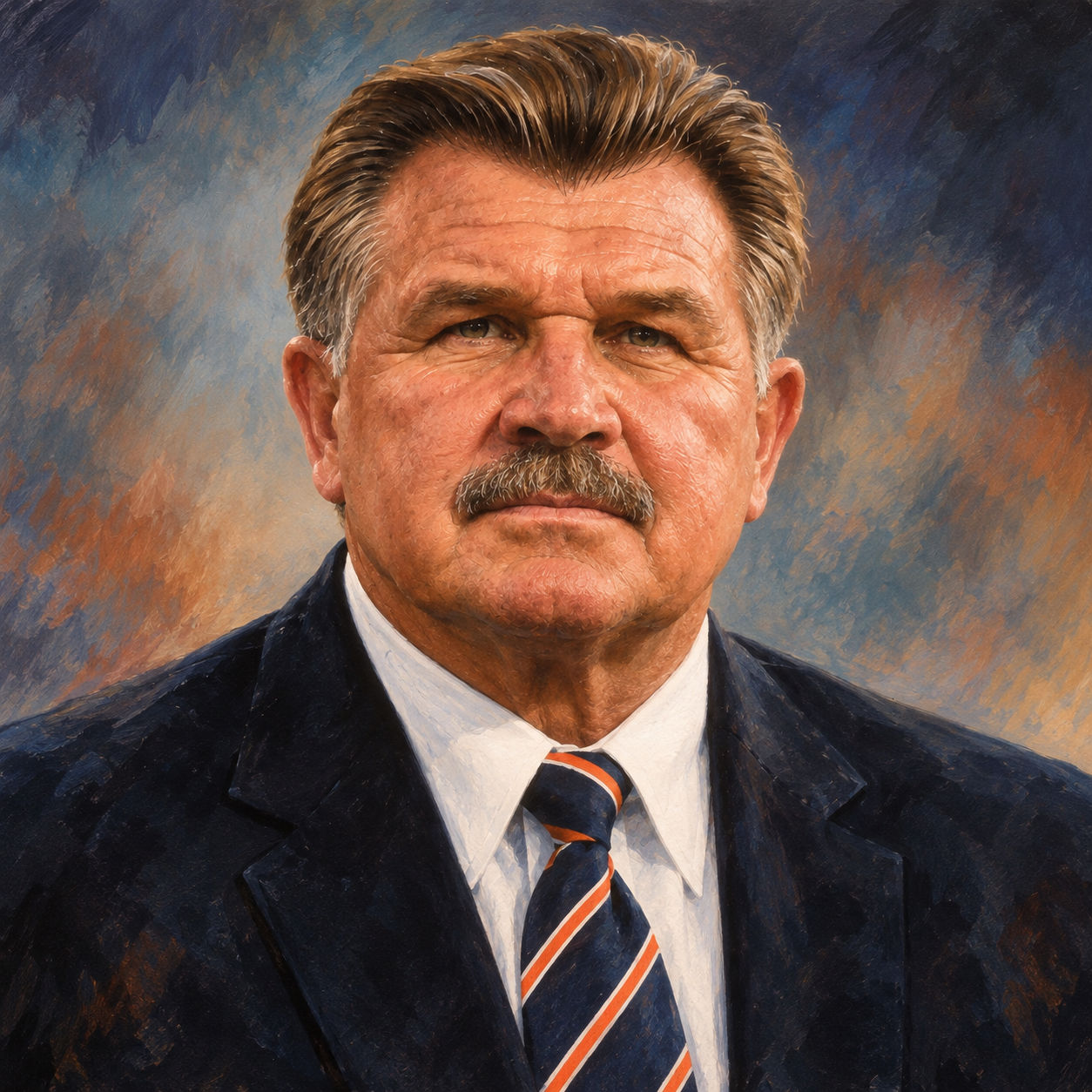 Mike Ditka memorial portrait